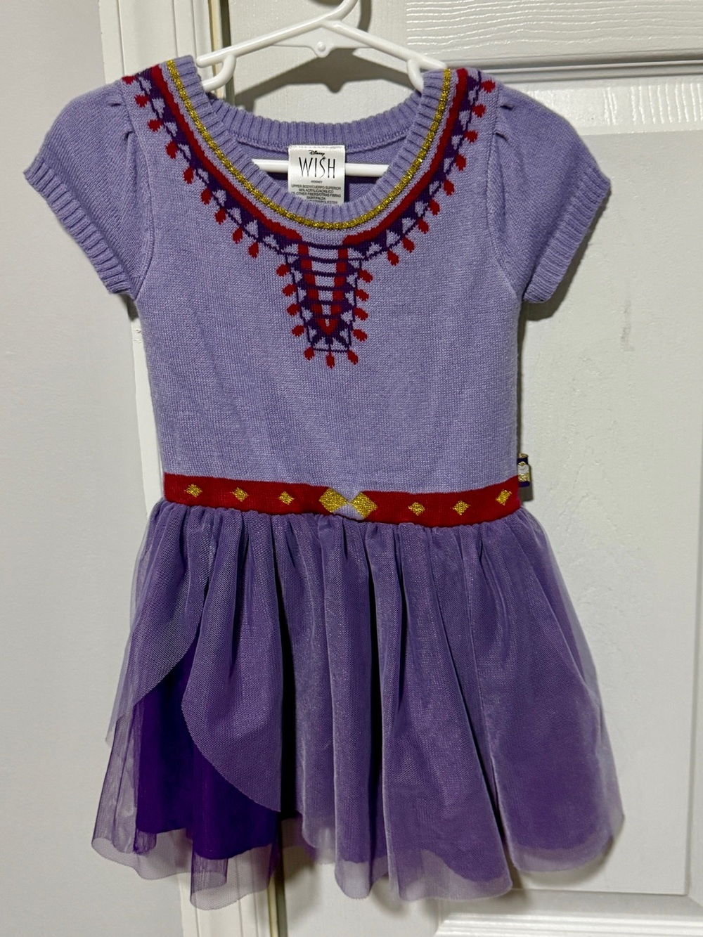 Disney Wish Purple Girls' Knit Tulle Costume Dress (Size 2T)